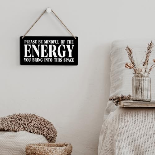 Black wall Art Meditation Room Decoration Spiritual Decor Wooden Wall Sign Energy-Black