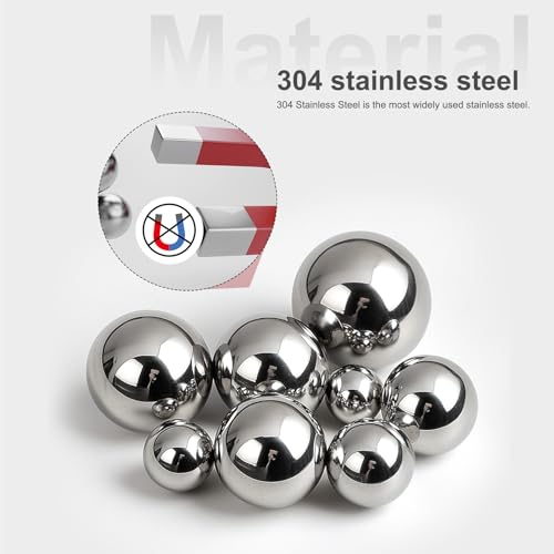 HiPicco 25 Pack 15mm Bearing Ball 304 Stainless Steel G100 Precision Balls