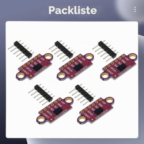 5PCS VL53L0X ToF Sensor, VL53L1X V2 Flight Time Laser Distance Sensor Breakout Module 3-5V I2C IIC for Arduino, ESP32