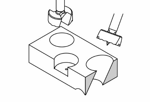 [Australia - AusPower] - Fisch 31702500 Wave-Cutter Forstner Bit, 0 V, Silver/Grey, 25 x 60/90 mm, Shank Diameter 8 x 30 mm Ø 25 mm 