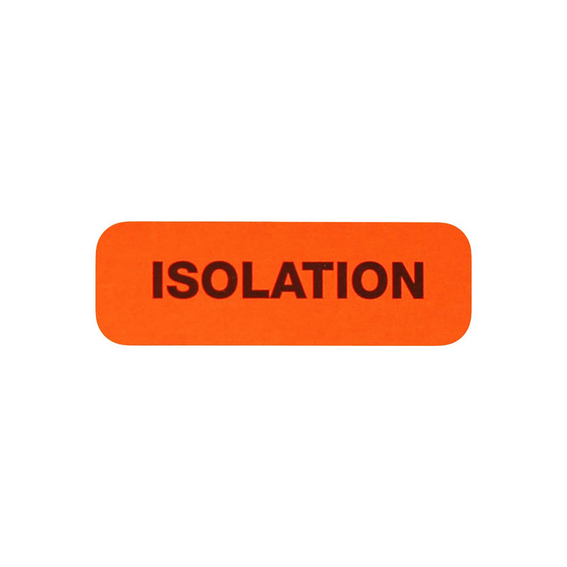 Isolation Medical Healthcare Labels, 0.5 x 1.5 Inch Rectangle, 500 Total Labels