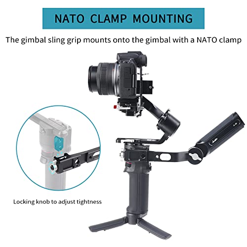 Hersmay Metal Adjustable Sling Handgrip Gimbal Sling Handle for DJI RS 4 Mini, RS 4, RS 4 Pro, RS 3 Mini,DJI RS 2,RSC 2, RS 3, RS 3 Pro Gimbal Handheld Stabilizer Accessories