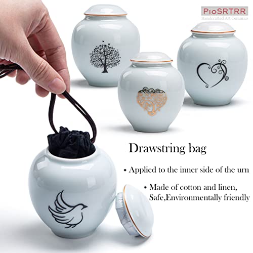 Small Urn for Human Ashes Keepsake,for Adult/Pet, Ceramic,Tree of Life Tree of Life