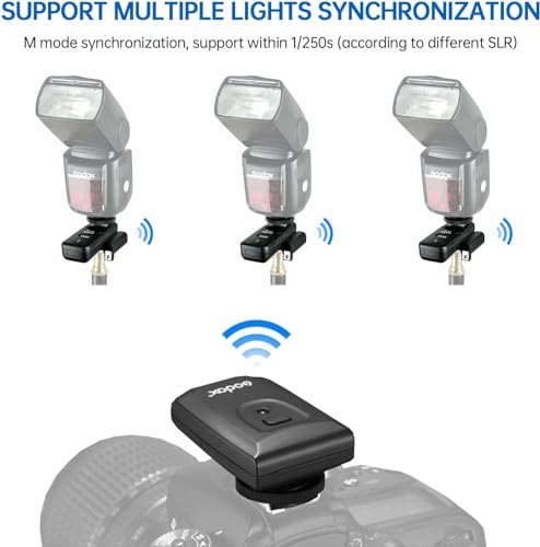 Godox CT-16 Flash Trigger Kit, 433MHz Radio Transmitter Receiver Set 1 Transmitter + 2 Receivers