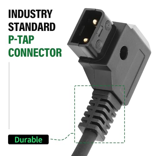 12V Metal Regulated Surge Protection P-Tap D-Tap Splitter for ARRI|RED|Sony|Teradek |Smallhd|DJI|TILTA |SmallRig|V-Mount|Gold-Mount, 4 * 1/4"-20 Screw Threads- 17.7 inches(Red)