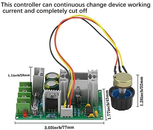 [Australia - AusPower] - Gebildet DC Motor Controller Assembly 12V 24V 36V 48V/20A, High Performance Drive Module Adjustable Speed PWM Electronic Controller Switch Ultra Small LED Dimmer E402 