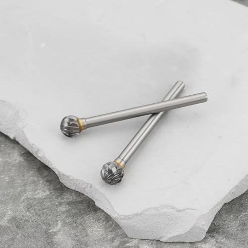 SG Store 10pcs 6x6mm Solid Carbide Milling Cutter Compatible with Dremels Proxxon Ball Engraving Machine