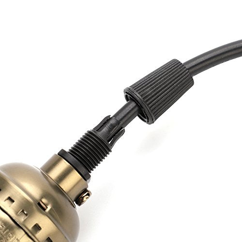 Vintage Light Holder, E27 Edison Retro Elegant Industrial Wall Pendant Ceiling Mounted Stand Light Lamp Bulb Base Holder Socket Lighting Screw with Pull Chain Switch(Bronze)