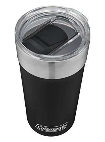 Coleman 20oz. Brew Stainless Steel Insulated Tumbler, Black 20 Ounces