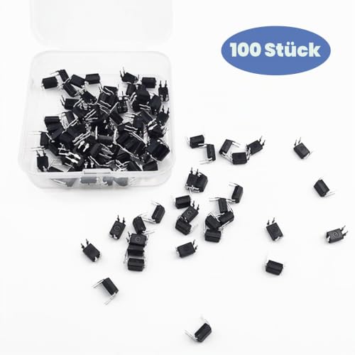 100pcs Optocoupler PC817C Optocoupler 2.54mm Spacing 4 Pins for DIY DIP-4, PC817C Optocoupler Single Channel, PC817C Optocoupler DIP Installation, Optocoupler PC817C