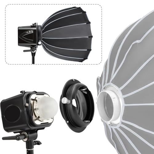 FOMITO Bowens Mount Adapter Ring, Speedring Converter for Studio Flash Strobes, Softboxes, Reflectors, Beauty Dishes and Light Modifiers, Durable Metal Construction (SN-13) Balcar to Bowens
