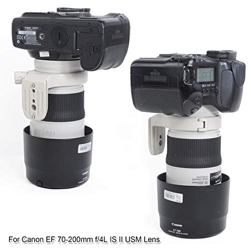 iShoot Metal Tripod Mount Ring, Lens Collar Support AII (W) Compatible with Canon EF 70-200mm f/4L / IS / IS II USM, 80-200mm f/2.8L, 400mm f/5.6L USM Lens, Bottom with Arca-Swiss Fit Dovetail Groove