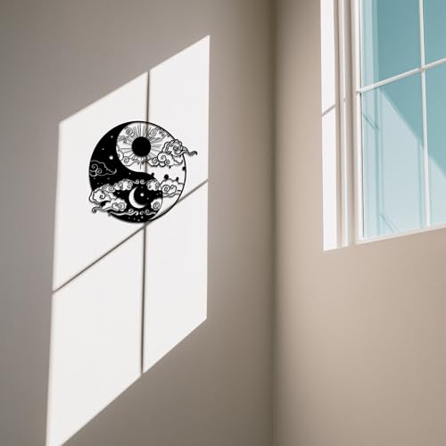 Slickss Yin Yang Sun & Moon Metal Wall Art