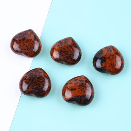 Natural 1.2'' Polished Golden Swan Heart Palm Worry Stone Healing Gemstone