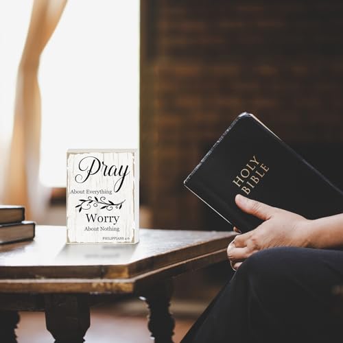Maitys 6 Pcs Bible Verse Mini Wood Signs Religious Sign, Stylish Style
