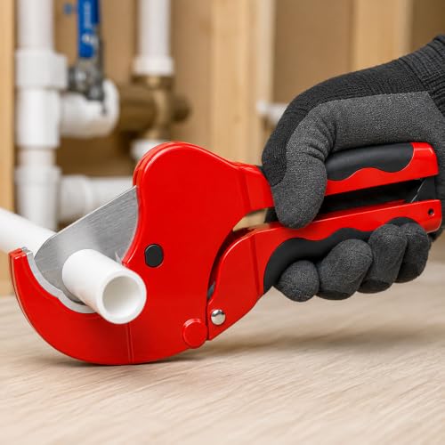 Superior Tool 37116 one-handed 2-inch PVC ratcheting pipe cutter