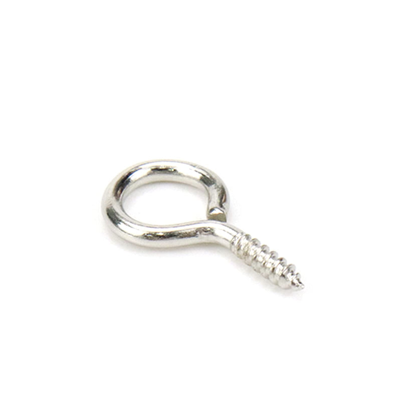[Australia - AusPower] - Eye Hooks Screw in Screw Eye Hooks 0.67inch Length Nickel Plated Steel Screw Eye Rings Silver Lag Screw Eye Pack of 300 