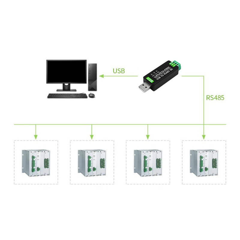[Australia - AusPower] - CENPEK USB to RS485 Converter with Original CH343G and SP485EEN Built-in Lightning Protection Tube, Resettable Fuse, ESD and TVS Protection Circuits 