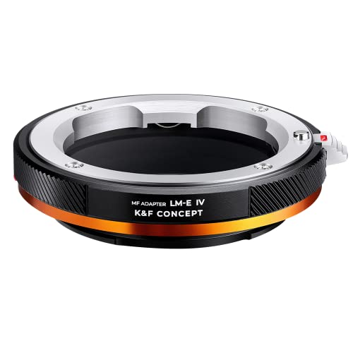 K&F Concept IV PRO L/M-E Lens Mount Adapter with Aperture Control Ring, Compatible with Leica M Series Lens to Sony-E NEX Mount Camera Body with Matting Varnish Design