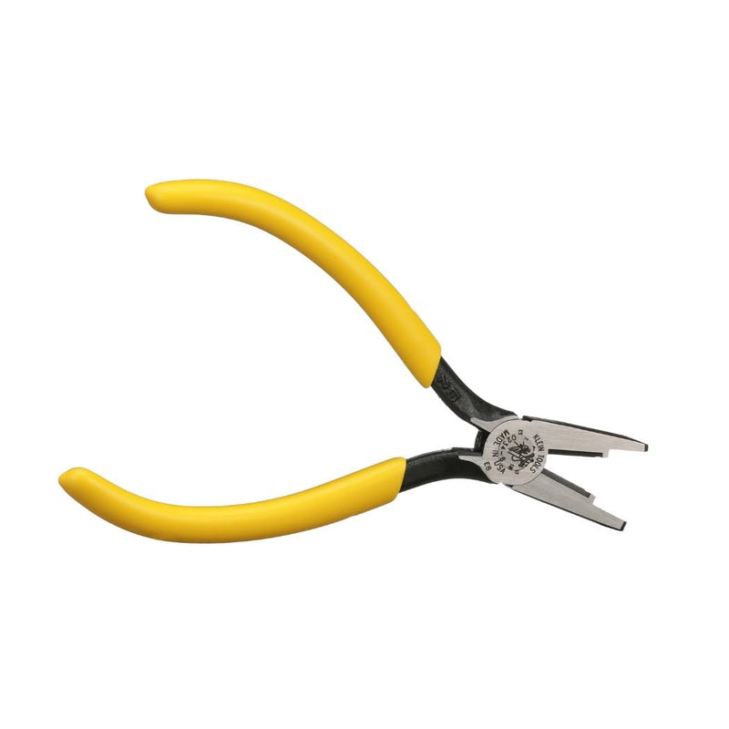 Klein Tools D234-6 Scotchlok Connector Crimping Pliers with Induction Hardened Knives, Hot-Riveted Joint and Curved Handles , Yellow Small Standard