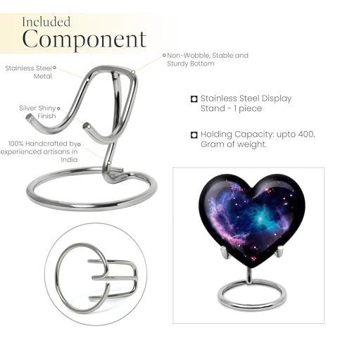 Galaxy Urns for Human Ashes Adult Man - Blue Tiny Memorial Urn 3" Small Heart Urn