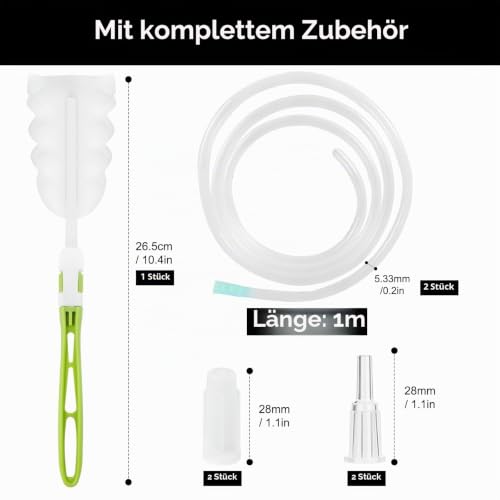 Samulee Syringe 250 ml + 550 ml, Set of 2 Syringes with Hose | Dosing Syringe, Large Syringe for Engine Oil, Laboratory, Animal Feeding, Garden, Scientific Research 250ml+550ml