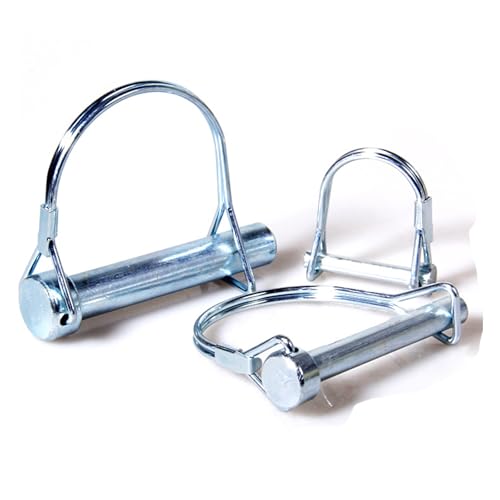 Heavy-Duty D-Shape Towing Hitch Pins (10-Pack) - Carbon Steel with Zinc Plating, 15/32" x 4" Trailer Coupler Pin for Trailers, Cars, Rigging, Marine, Boat & Construction Applications(12X100MM) 15/32" x 4"