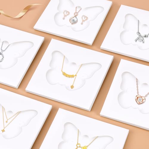 Jewelry Box, Earring Holder Display Cards for Selling, Necklace Bracelet Jewelry Gift Box (50 Pack Butterfly) Butterfly-50pcs