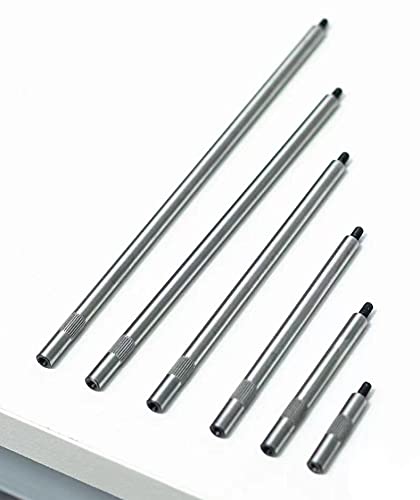 Dial & Electronic Indicator Extension Stem Rod Set 6 Piece 1", 2", 3", 4", 5", 6" Combine to 0-21" Include Plastic Case 1"-6"