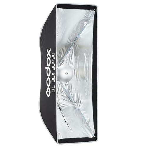 Godox 12"x35.5" Foldable Rectangular Softbox, Quick Release Strip Soft Box 12"x35.5"