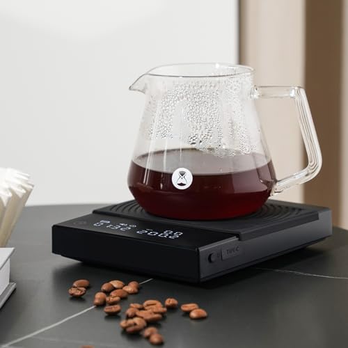 TIMEMORE Black Mirror Basic 2 Coffee Scale, Pour-Over Drip Scale with Water Flow Rate and Timer Function, Free Switching of Ounce/kg Units, Digital Scale for Kitchen/Baking/Cooking Basic 2.0 Black