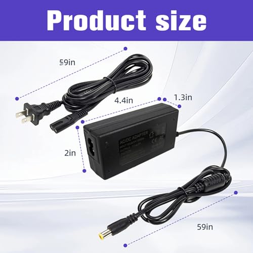 12V DC Adapter Charger Fit for Roland PSB-5U for FP-10 Digital Piano Power Supply Cord Mains PSU, 12V2A Power Supply Cord Battery Charger for Digital Piano Electronic Keyboard Replace Part ﻿