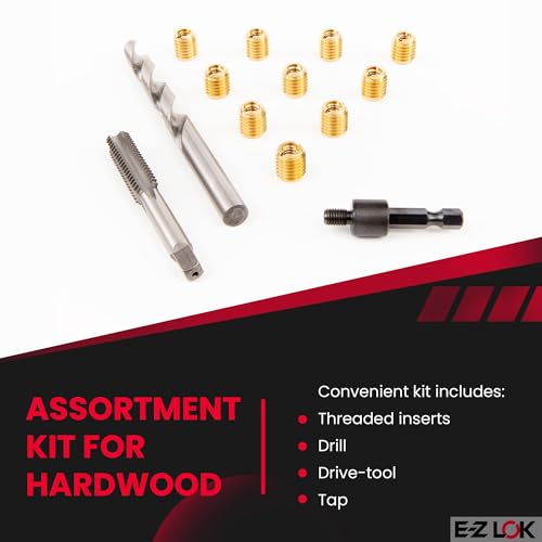 E-Z LOK 10-24 brass helical threaded insert repair kit components