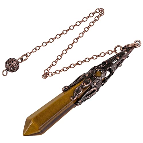 mookaitedecor Rune Stones & 6 Facted Crystal Pendulum with Mat #1-yellow