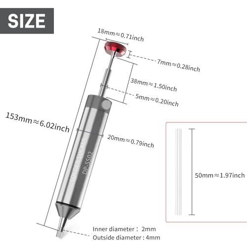 Solder Sucker Desoldering Pump High Temperature Resistance Flexible Silicone Durable Foldable High Quality Aluminum Housing Strong Suction KZ-0076
