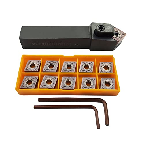 1 pcs MCSNL1616H12 Lathe Turning Tool Holder + 10pcs CNMG120408-MA Carbide Insert Turning Tips Tool……