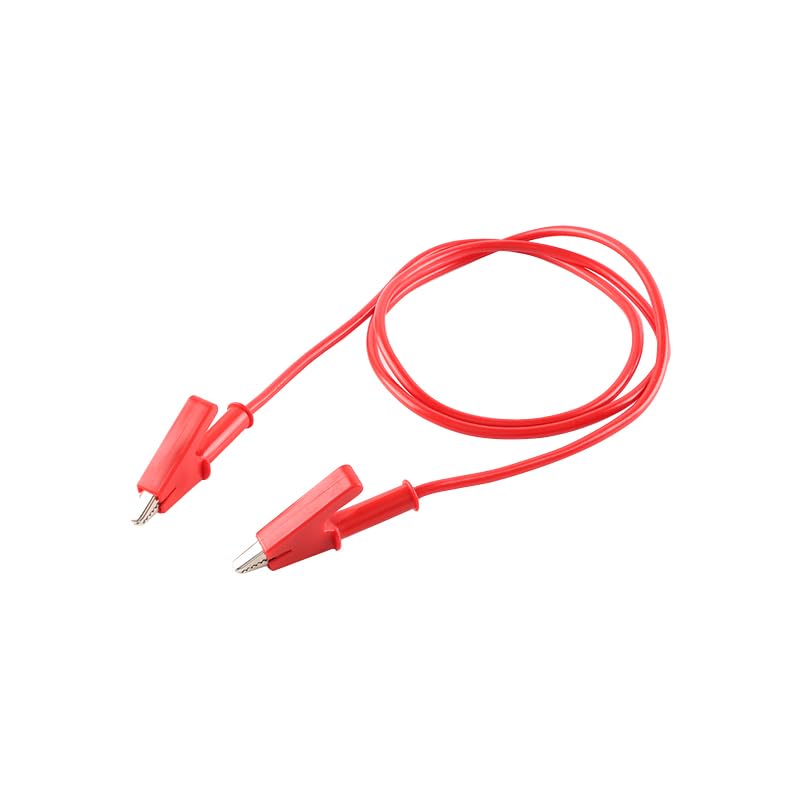 [Australia - AusPower] - Alligator Clips Wires Test Leads, Dual Ended Crocodile Wire Jumper Cables Heavy Duty Wire for Electrical Testing,1m Red 1500V 10A 2PCS 