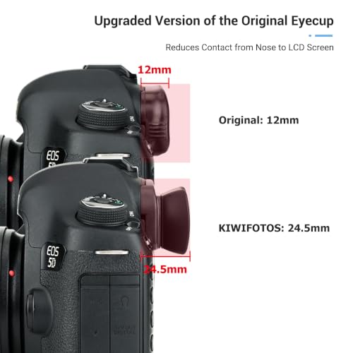 Kiwifotos Long Soft Viewfinder Eyecup Eyepiece for Canon 5D Mark IV III 7D Canon Eg Replacement