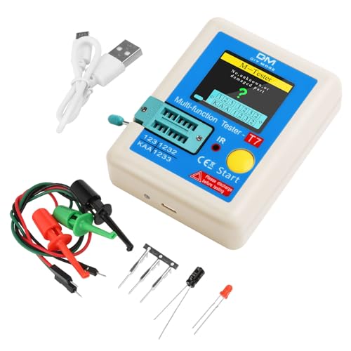 LCR-T7 Transistor Tester, Multifunctional TFT Transistor Tester with One Key Operation, Graphical Display, Auto Shut Off for Diode Triode Capacitor Resistor, Transistor LCR-T7 4.0