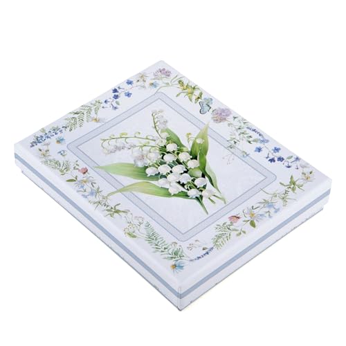 Coffee/Tea Spoon with Ceramic Handle Set of 4 in Gift Box (Lily of the Valley) Lily of the Valley