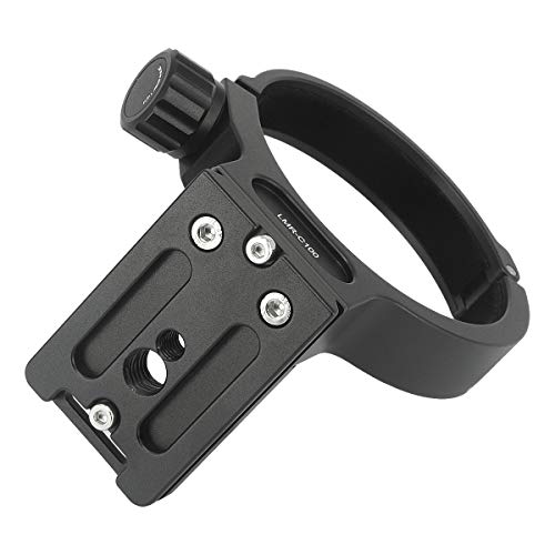 Haoge LMR-C100 Lens Collar Replacement Foot Tripod Mount Ring D for Canon EF 100mm f/2.8L Macro is USM Lens Built-in Arca Type Quick Release Plate