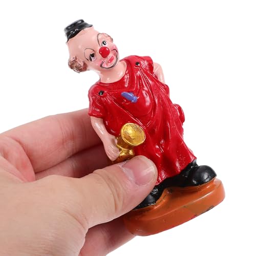 Abaodam 4Pcs Clown Ornament Miniatures 3.93In Circus Clown Figurines for Sandtray Therapy Creative Home Decor Collectible Figurines