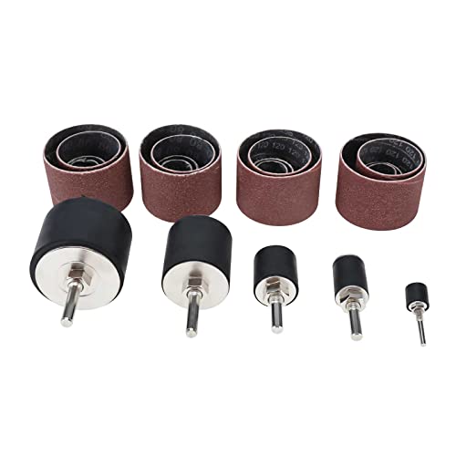 BOOMSTART 25 Pieces Sanding Roller Set, Sanding Rollers for Drill with Box, Sanding Sleeves Sanding Paper Sanding Belt Sandpaper, 80 and 120 Grit