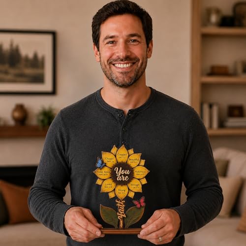 Christian Sunflower Gifts For Women, Suncatcher God Says You Are Decor Bible Sunflower