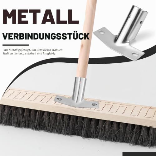 Metal Handle Holder for Broom Handle Holder Metal Holder Pack of 3 Handle Holder for Broom Handles Broom Handle Holder Including Screws Handle Holder for Telescopic Rod and Broom Handle