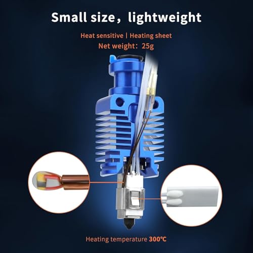 Ender 3 Hotend Upgrade for Voron 2.4 Ender 3 V2 Pro Cr10 Ender 5 Pro/Plus Ender 6 Rapido Dragon Hotend 3D Printer Part Kit Ceramic All Metal Hot end Copper Heater Block Bimetal Heatbreak