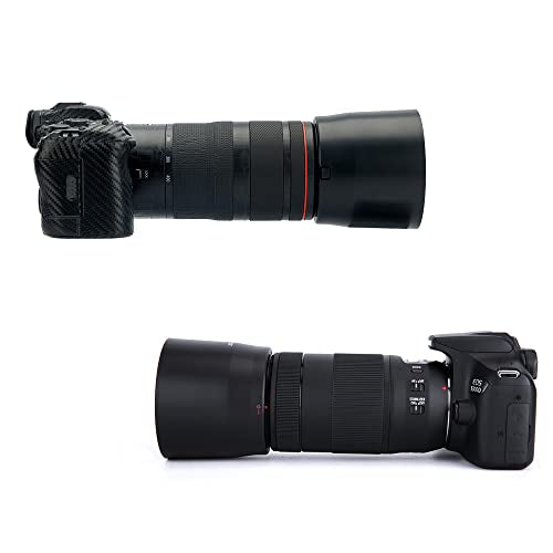 JJC ET-74B Lens Hood & Padded Lens Case Pouch for Canon RF 100-400mm f/5.6-8 is USM, Canon EF 70-300mm f/4-5.6 is II USM Lens