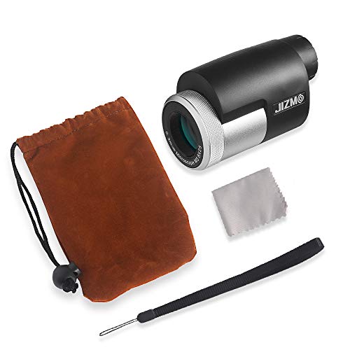 Jizmo 8x25 High Definition Monocular Telescope, Close Focus 1 ft, Fully Multi Coated Optical Lens BAK4 Prism, Mens Gift Wide View Monocular for Bird Watching Travel Sports Events