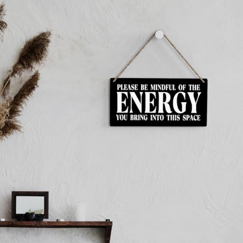 Black wall Art Meditation Room Decoration Spiritual Decor Wooden Wall Sign Energy-Black