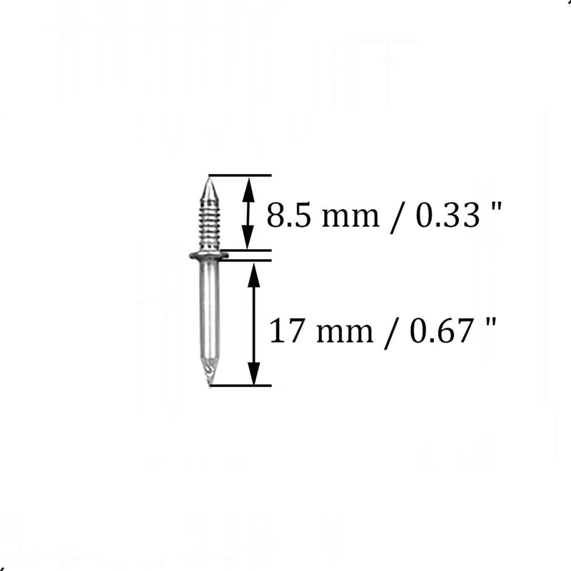 [Australia - AusPower] - 100Pcs Double-Head Skirting Thread Seamless Nail, Skirting Line Without Marks Nail,Invisible Security Screws,Solid Wood Baseboard Double-Headed Nails,Equipped with Nail Specific Sleeve Tool 100 